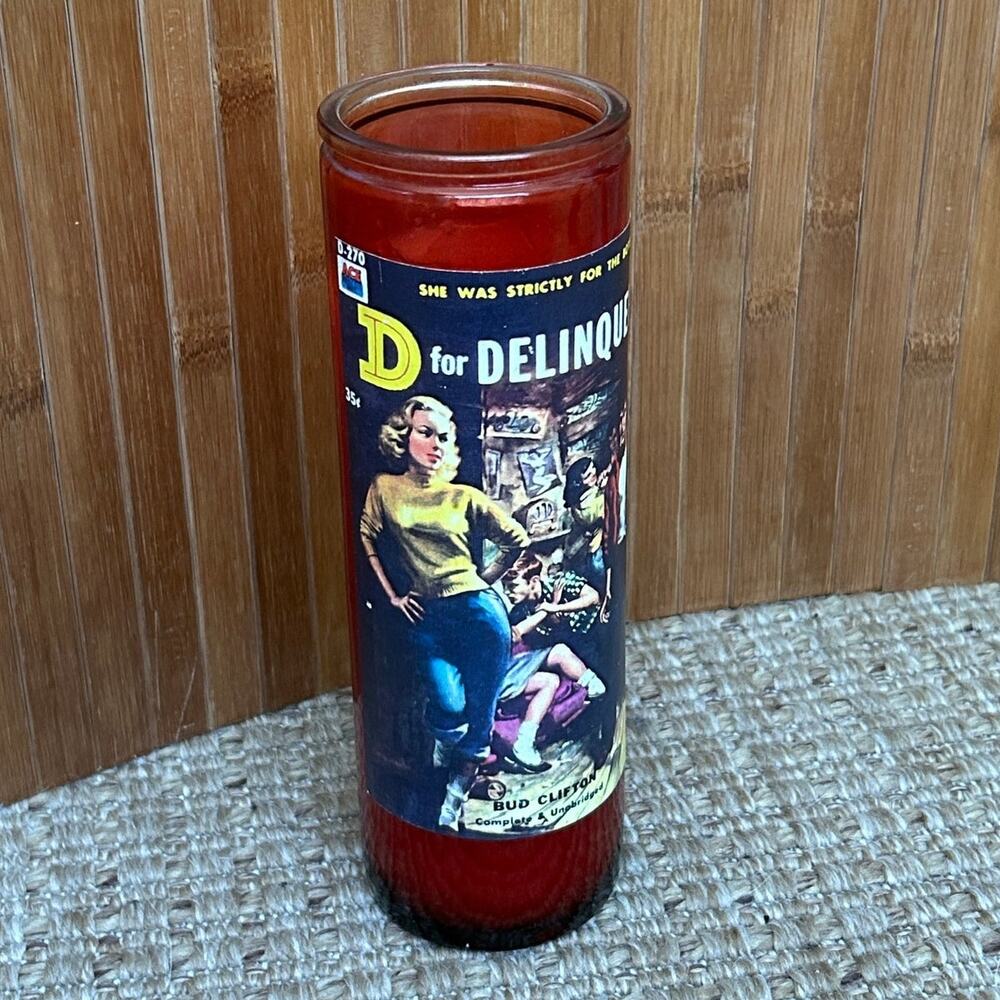 90s Scandles Candle Pop Art D for Delinquent